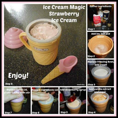 Ice cream magic instructions infographics